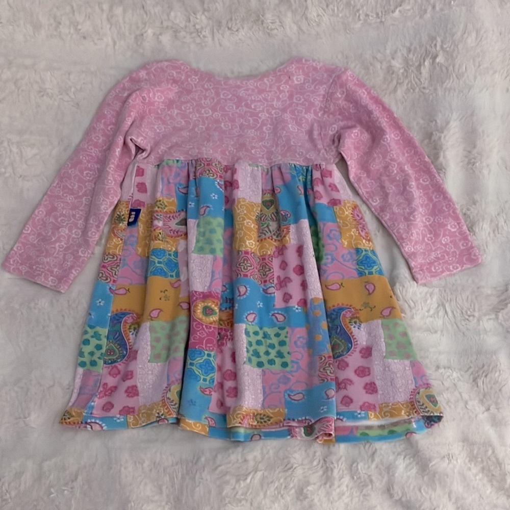 GIRLS PAISLEY PRINT MATCHING LONG SLEEVE SET - Picture 3 of 8